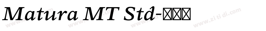 Matura MT Std字体转换